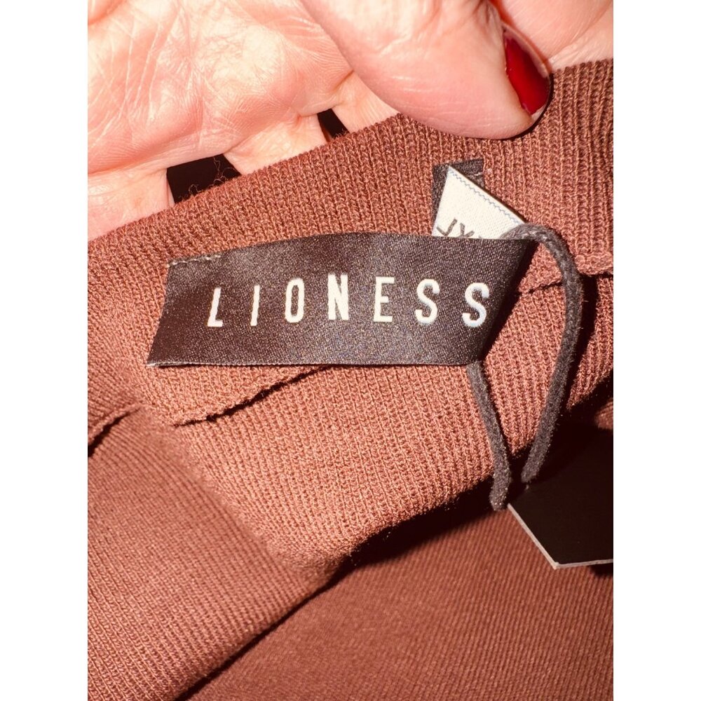 NWT Lioness Original Sin Brown XXL Bodycon Maxi Dress Draped Neckline Party Sexy - Picture 12 of 12